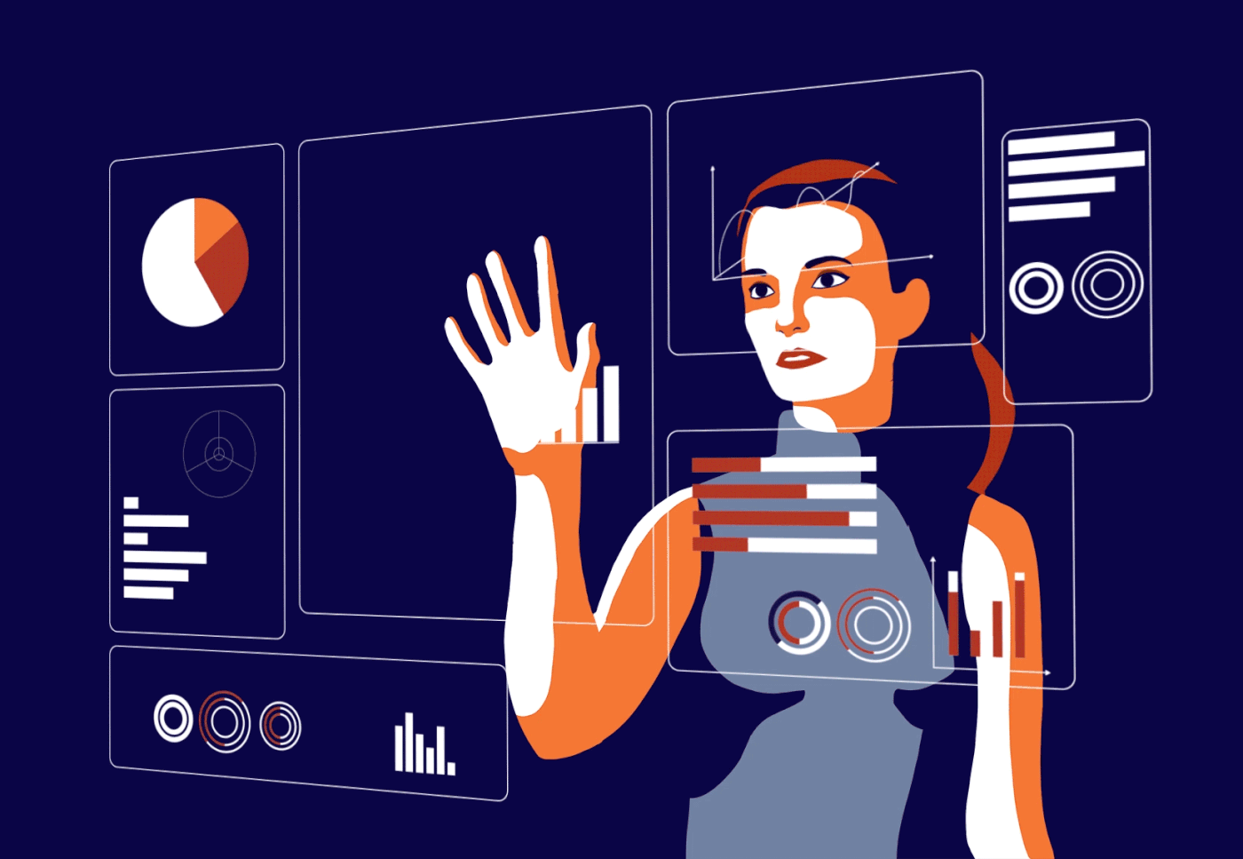 Mobile app development illustration